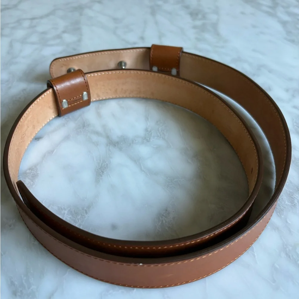 Brooks Brothers Cognac Calfskin Belt - Picture 3 of 9